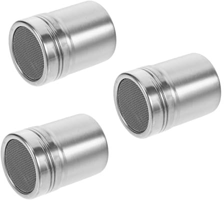 ABOOFAN 6pcs Stainless Steel Fine Strainer Condiment Salt Pepper Baking Gadgets Seasoning Cans Sugar Shaker Cooking Shaker Pepper Seasoning