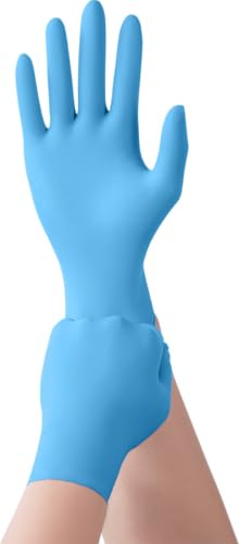Kunzer 9NH08 Nitril-Einweghandschuhe - 100 Stück blau - perfekter Schutz für Werkstatt, Küche und Haushalt - Größe 8-M