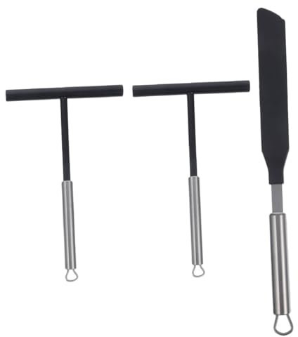 Amosfun 3pcs Crepe Spreader and Pancake Tool Set Long, Professional Kitchen Accessory for Homemade Crepes and Egg Pancakes