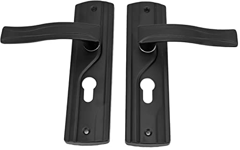 Luocute Entry Door Handle with Lock and Key, Secure Keyed Reversible Lever Exterior for Front Entrance and Bedrooms, Manganese Steel Silent Bearing Universal Door Lever Lock Set for Home