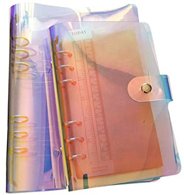 OFFSCH Bunter Aktenordner Für Lose Ordnerordner Aus Hochwertigem Pvc Mit Rostfreiem Edelstahlclip Transparenter Aktenordner Für Home Office Und Schule