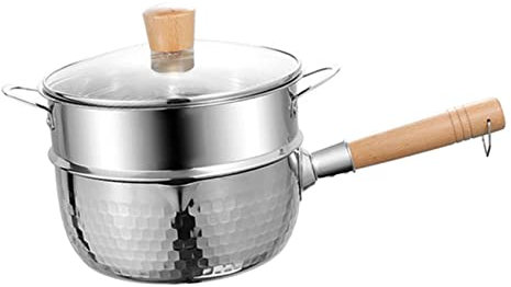 Cabilock Olla de Sopa de Doble para Cocinar Fideos Olla Práctica para Sopa para Cocinar al Aire con Vaporera para Preparar y Fideos Casa