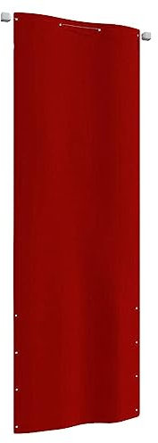 LLEZKBR Balkonsichtschutz rot 80x240cm Oxford Stoff