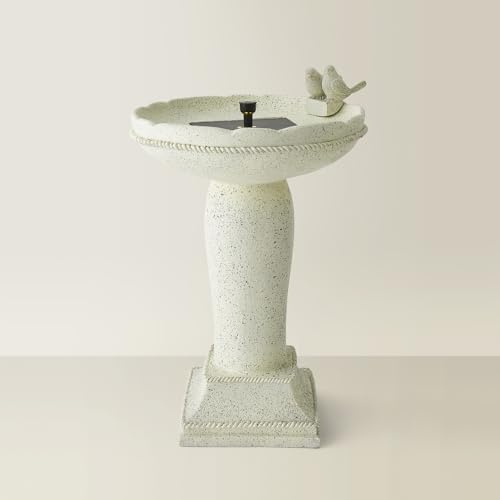 ValueLights | Bird Bath Solar Powered Outdoor Cascading Water Fountain Feature Garden Light
