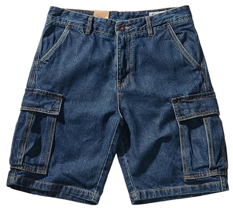 Pantaloncini a Jeans da Uomo, Uomo Estivi Denim Jeans Shorts Casual Basic Distrutto Pantaloncini Moda Bermudas con Vita Elastica Jeans Shorts Uomo Bermuda da Lavoro Uomo per Ragazzi Hip Hop