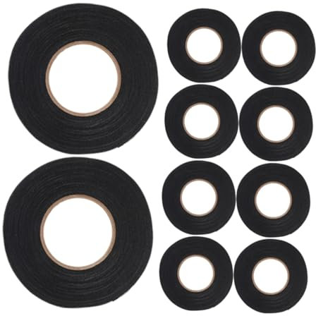 Amosfun 10rollos Cinta De Franela Resistente Altas Temperaturas Cinta Para Arneses De Cableado Automotriz Para Arneses De Motor De Automóvil Por Paquete
