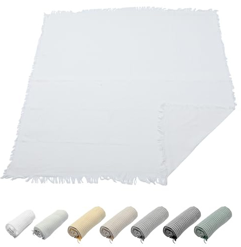 CAPASTEC Picknickdecke 1 STK. Für Picknick Camping Strand Weiß | 30% Baumwolle, 70% Polyester, Sandabweisend, Strapazierfähig, Leicht, Faltbar, Mit Tragegurt, Für Picknick, Camping, Strand