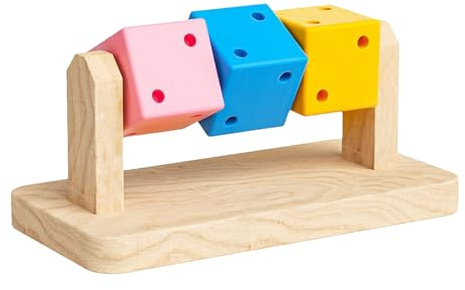 di legno di criceto, cuboide di roditori-kai, giocattolo di cura dentale realizzata in legno reale, klotz kabber per minihamster, forniture per artigianato, cubi robusti per ghinea maiale
