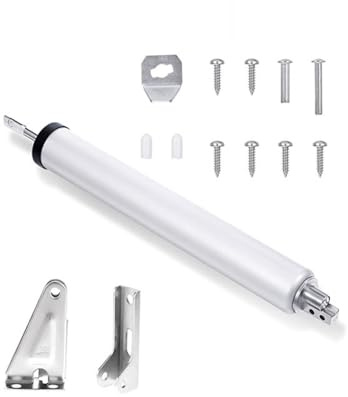 Kit chiudiporta per schermo e tempesta, chiudiporta pneumatico resistente e chiudiporta tempesta, kit di ricambio per schermo e tempesta, per regolare la velocità di chiusura regolare (bianco)
