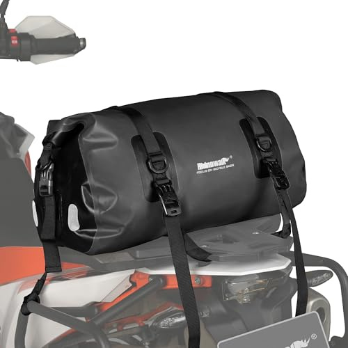 Rhinowalk Sacoche arrière étanche 20 l pour moto et vélo - Sac à bandoulière - Bagage de voyage pour les randonnées en plein air