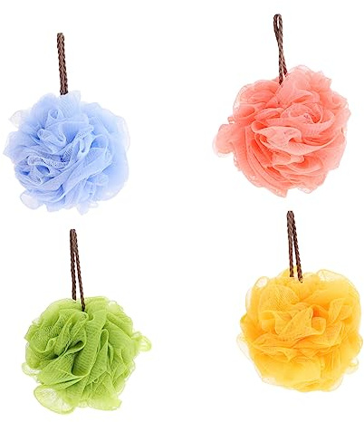 SAFIGLE 4 Piezas Bolas De Baño Flores De Baño Bolas De Flexibles Herramientas Lavado Corporal
