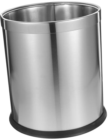 Gatuida Cubo de Basura Inoxidable para Baño y Cocina Cubo de Basura Metálico Versátil y Fácil de Limpiar Contenedor de Residuos para Hogar Oficina y Dormitorio