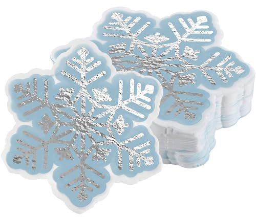 Nymora 16 Stück Weihnachten Servietten Winter, Schneeflocken-Servietten 2-lagig für Weihnachtsfeiern, Frozen-Partys & Events