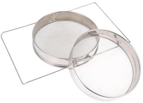 Healifty Filtro de Miel de Acero Inoxidable Colador Doble Capa para Apicultura Resistente y Reutilizable Filtro Práctico para Miel Cruda y Pura Fácil de Limpiar