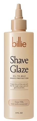 Billie Shave Glaze - Shaving Oil - Oil-to-milk shave protection - Coco Villa scent - 8oz