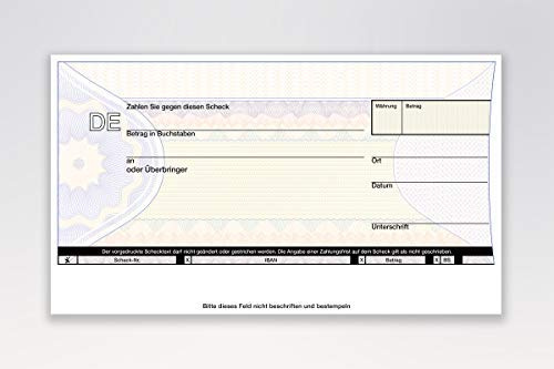 2 Stück Spendenscheck Geschenkscheck Riesenscheck Pressescheck PR-Scheck 60 x 34 cm, Übergabescheck inkl. Textmarker blau