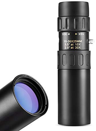 Fernglas 10-30 x 25 Zoom Monokulares Teleskop Hochwertiges Optisches Prismenfernrohr für die Taschenjagd