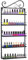 Meisax Estantería de metal para esmaltes de uñas, organizador de 5 niveles, para pintauñas, de pared, pintalabios, color negro