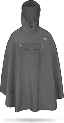 normani Premium Wasserdichter Regenponcho Poncho mit Kapuze und seitlichen Einschubtaschen - Kleines Packmaß - Fahrradponcho Regenmantel Unisex (S-3XL)