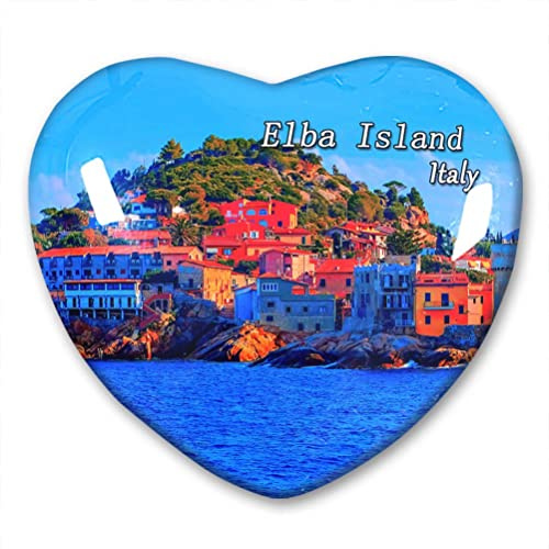 Italien Elba Island Kühlschrankmagnet Kühlschrank Aufkleber Kollektion Dekorativer Magnet Reise Souvenir Herz Kristall Glas
