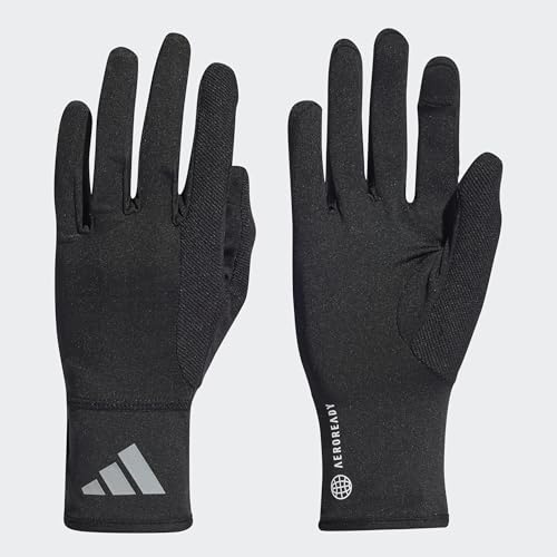 adidas Unisex AEROREADY Gloves, Black/Reflective Silver, L