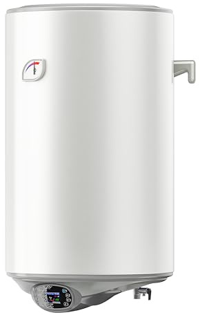 Warmwasserspeicher Elektrospeicher wandhängend mit elektronischer Steuerung und WIFI - 80 Liter 2kW 230V breite/niedrige Ausführung - SMART Control Selbstlernend Heizzeitprogramme