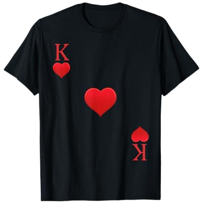Spielkarte Herz König Poker Karten Fasching Karneval Kostüm T-Shirt