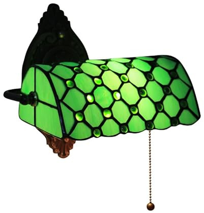 Uziqueif Wandlampe innen Vintage, Wandleuchte innen, Wandlampe mit Schalter, 10 Zoll Tiffany Wandlampe, Leselampe Wandmontage, E27 wall Sconce Lighting Decor