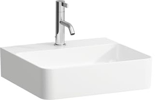LAUFEN VAL Aufsatzwaschtisch, 1 Hahnloch, ohne Überlauf, US geschl. 450x420mm, H8162807161111, Farbe: Schwarz Matt