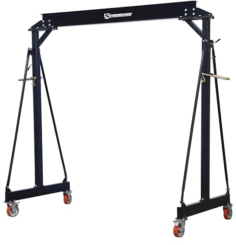 Strongway Adjustable Gantry Crane, 2000-Lb. Capacity, 7.87–11.9ft. Lift