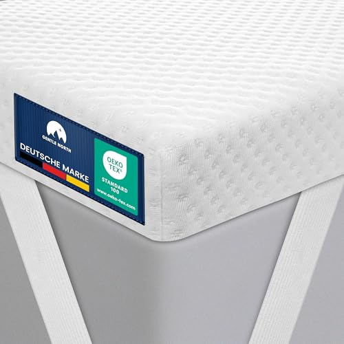 Hochwertiger Topper 120x200cm 7cm hoch - H2/H3 Matratzentopper mit weicher Gel-Memory- und stützender Komfortschicht - Ökotex 100 Zertifiziert - Bezug atmungsaktiv & waschbar