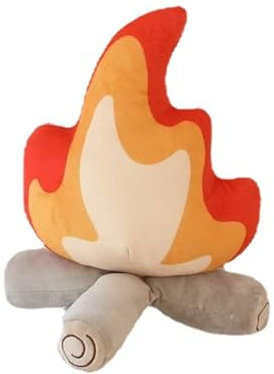 Lustiges Lagerfeuer Plüschtier Plüsch Karikatur Feuerpuppe Lagerfeuer Plüschspielzeug, simuliertes gefälschtes Lagerfeuerkissen weich gefüllte Cartoon Feuerpuppe Lagerfeuer (27 * 30cm)