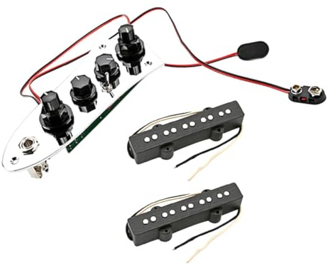 TOYANDONA Humbucker Pickup Bass-tonabnehmer Klangregler Set Saitige Bässe Basszubehör Robustes Bass-teil mit Erstklassiger Verarbeitung