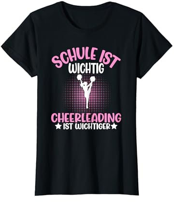 Cheerleading Schule Damen Pompom Cheerleaden Mädchen T-Shirt