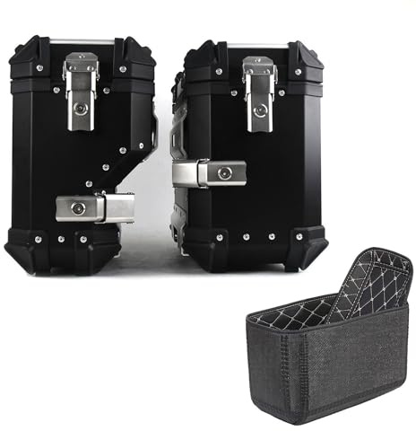 JEDAL Baúl de Moto Impermeable Maleta para Motocicleta 38L Maletas Laterales de Moto Caja de Cola de Motocicleta De Gran Capacidad (Tamaño : Black 38L)