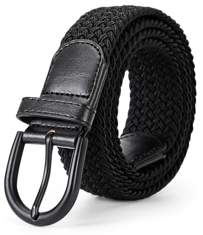 JasGood Geflochtener Stretch Canvas Gürtel Elastischer Casual Gürtel für Herren und Damen