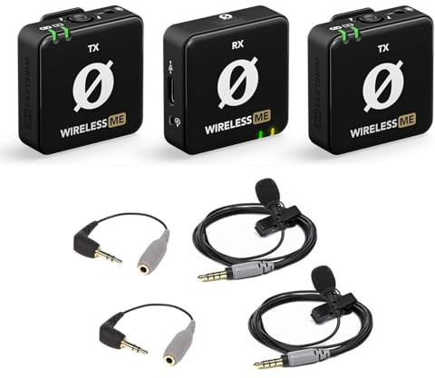 Rode Wireless ME Dual Mikrofon Funksystem + 2X Smartlav+ Ansteckmikrofon + 2X SC3 Adapter + keepdrum Mikrofasertuch