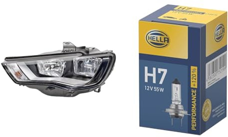 Halogen/FF-Hauptscheinwerfer - für u.a. Audi A3 (8V1, 8VK) - ECE - für Linksverkehr - rechts & Halogen-Glühlampe - H7 - Performance + 120%