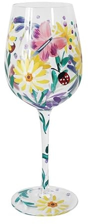 Lesser & Pavey Cottage Garden - Copa de vino de jardín | Bonito regalo para mujeres y hombres | Diseñada por Lynsey Johnstone | Copa de vino de lujo para cada ocasión