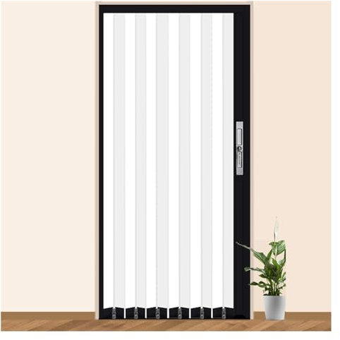 Schiebetür Falttür falttüren innentüren Große abschließbare Akkordeon-Schiebetür，Aluminium Multifalt-Innentüren für Kleiderschrank/Bad/Schlafzimmer/Pantry/Fenster/Schuppen Temporäre Tür Raumteiler Fal