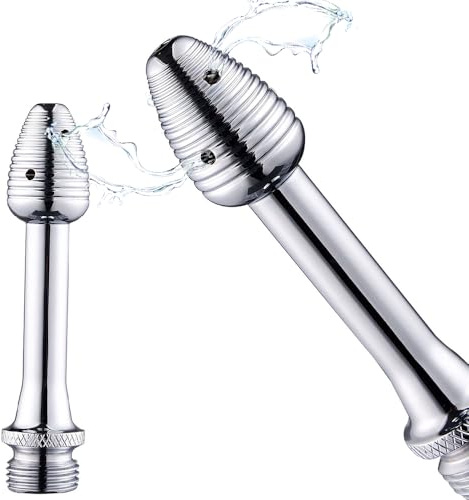 Jpscor Analdusche für Analverkehr Metall Anal-Spülung mit 3D Streifenstruktur SM Vaginal Anal Intimduschen Klistier Tragbare Irrigator Darmspülung Sex Spielzeug für Frauen Männer