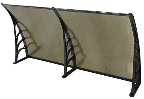 Türvordach-Markise, PC-Polycarbonat-Türvordach, Türvordach-Markise, Unterstand für vordere und hintere Veranda, Vordach für Fenster und Türen, Terrassenvordach, Markise, Unterstand (Größe: 60 × 2