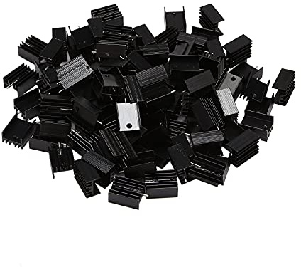 Quystetes TO-220 Kühlkörper TO 220 Kühlkörper Transistor-Kühlkörper TO220 Kühlkörper TO220 Kühlkörper Kühler Kühler Kühlung 20 x 15 x 10 mm, 100 Stück