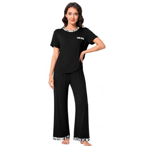 softconnection® Women’s Viscose Pyjamas Set – Short Sleeve Top & Trousers | Ultra-fine viscose with gentle stretch – soft, cooling short-sleeve pyjama set with pockets, UK sizes 10-18.
