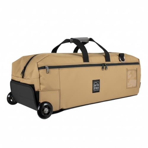PORTA BRACE PT-LR3BOR Heavy-Duty Carry Case – Camping Essentials Duffle Bag – Tactical Suitcases With Wheels – Tool Bag for Men & Women – Coyote Tan, XL