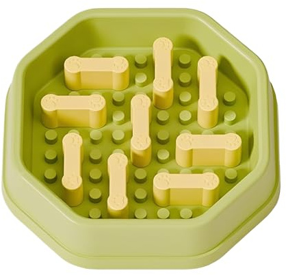 Slow Feeder Bowls - 20x20x4.5cm Anti Choking Bowl | Non Slip Lick Treat Bowls | Dog Anti Choking Puzzle | For Dogs Puppy Pet Cat Water Feeding Eating Small Large Medium Breed Puppies And Cats