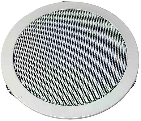 Vetrineinrete® Altoparlante filodiffusione da incasso per soffitto e parete con installazione a molla cassa audio diametro foro 17,5 cm