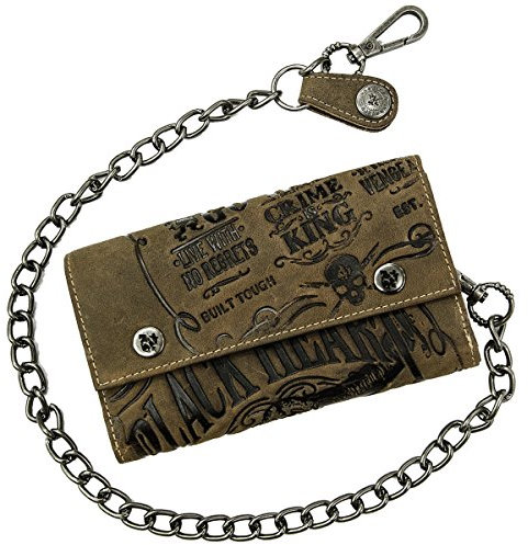 Jack's Inn 54 Black Bourbon Brandy Borsa orizzontale con catena, vintage marrone, taglia unica, Borsa da cameriere