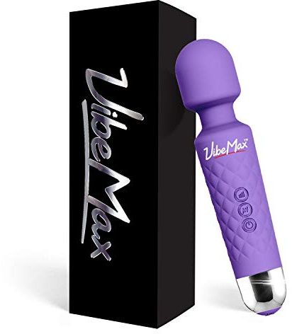 VibeMax Rechargeable Personal Massager - Powerful Multi Speed Vibration - Whisper Quiet - Waterproof - for Muscle Tension Relief in Neck, Back, Shoulders, Legs and Feet - Purple