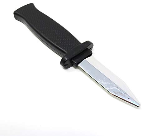 Skeleteen Coltello da trucco scomparso, lama finta in plastica retrattile, accessorio per costume o scherzo giocattolo per Halloween, pesce d'aprile, lunghezza 19,1 cm con lama da 7,6 cm